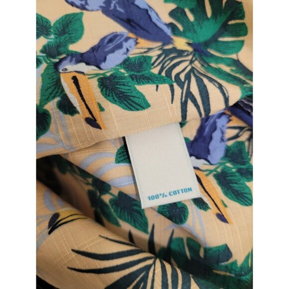 Caribbean Men's Shirt Size M Tropical Orange Button Up Short Sleeve NWT 37 - Picture 7 of 10